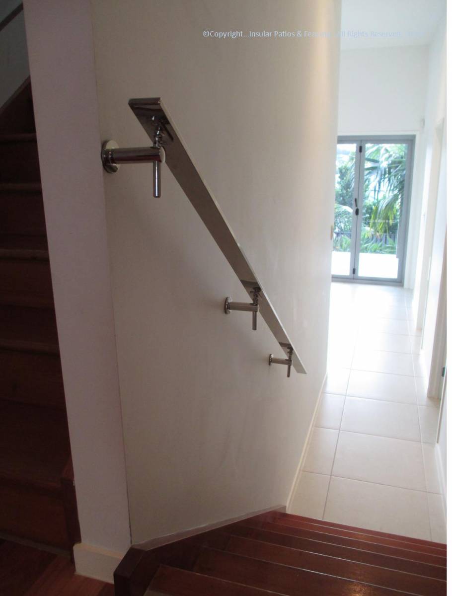 Polished Stainless Steel Handrail Gold Coast Insular Patios & Fencing