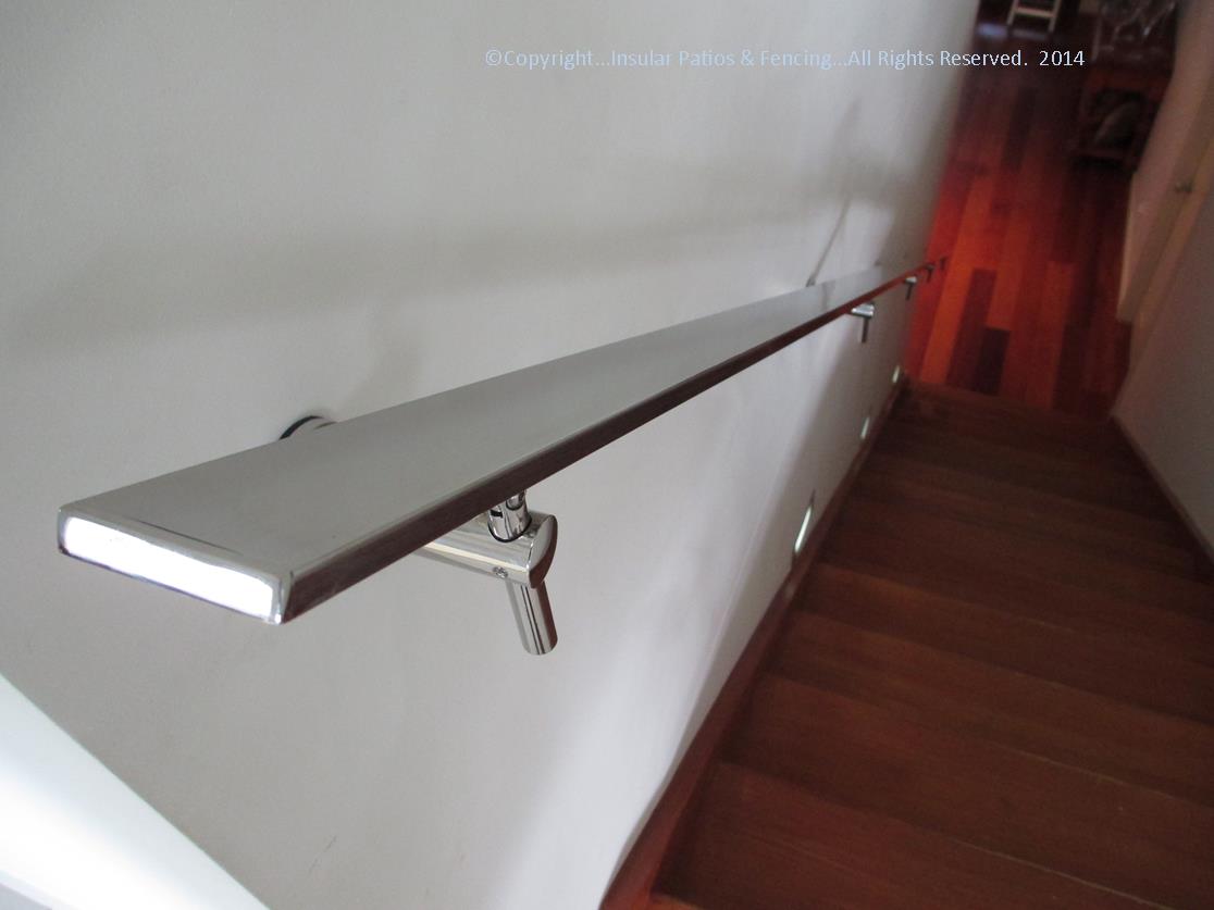Polished Stainless Steel Handrail Gold Coast Insular Patios & Fencing