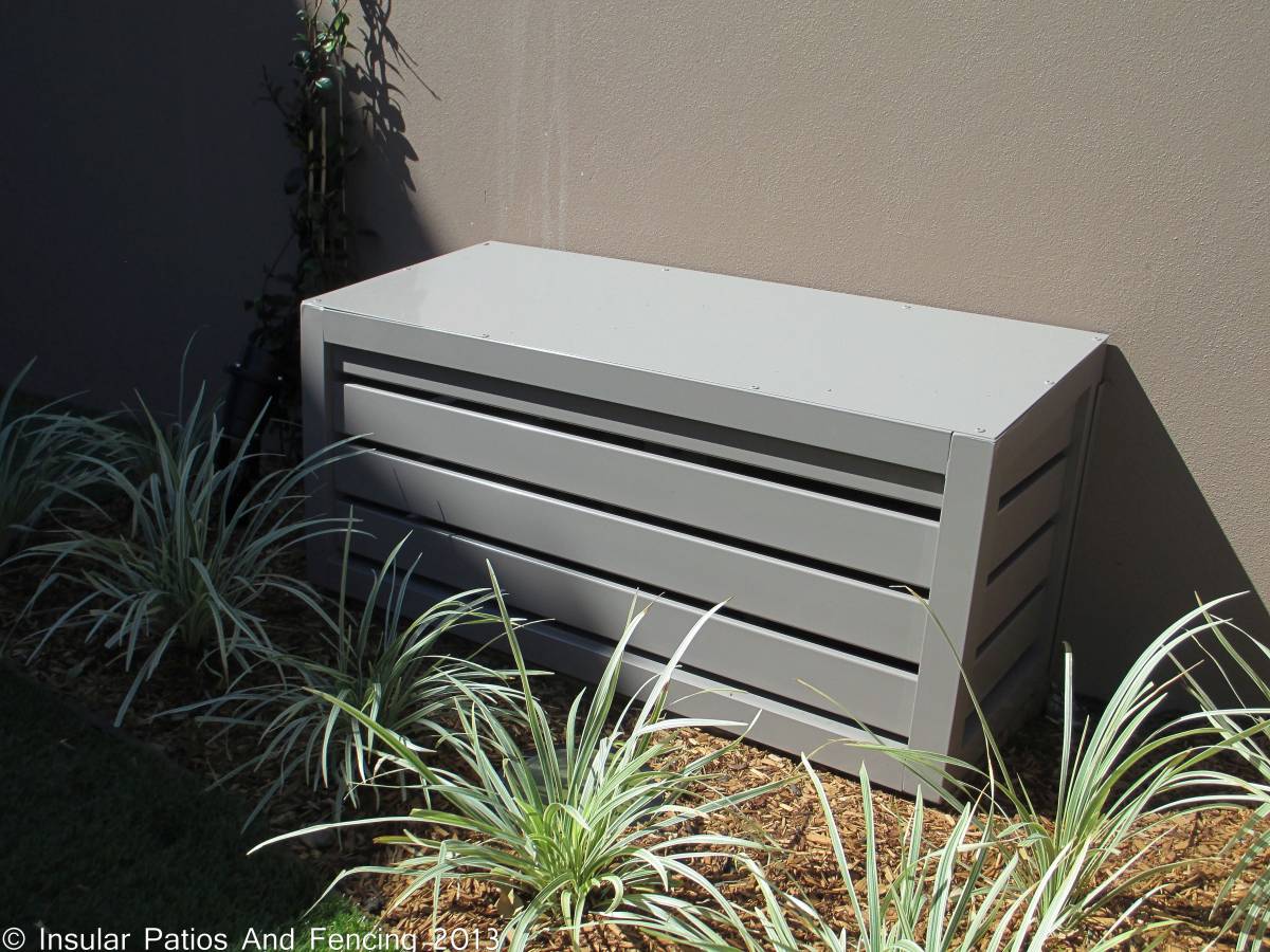 Aluminium pool pump and gas bottle enclosure covers