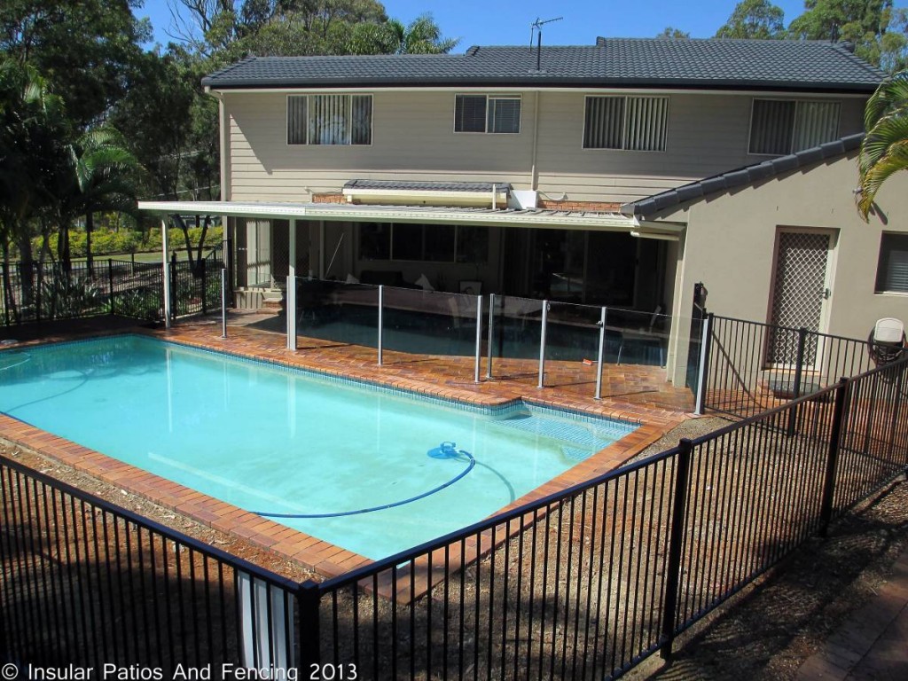 Semi Frameless & Black Aluminium Pool Fencing Helensvale Gold Coast
