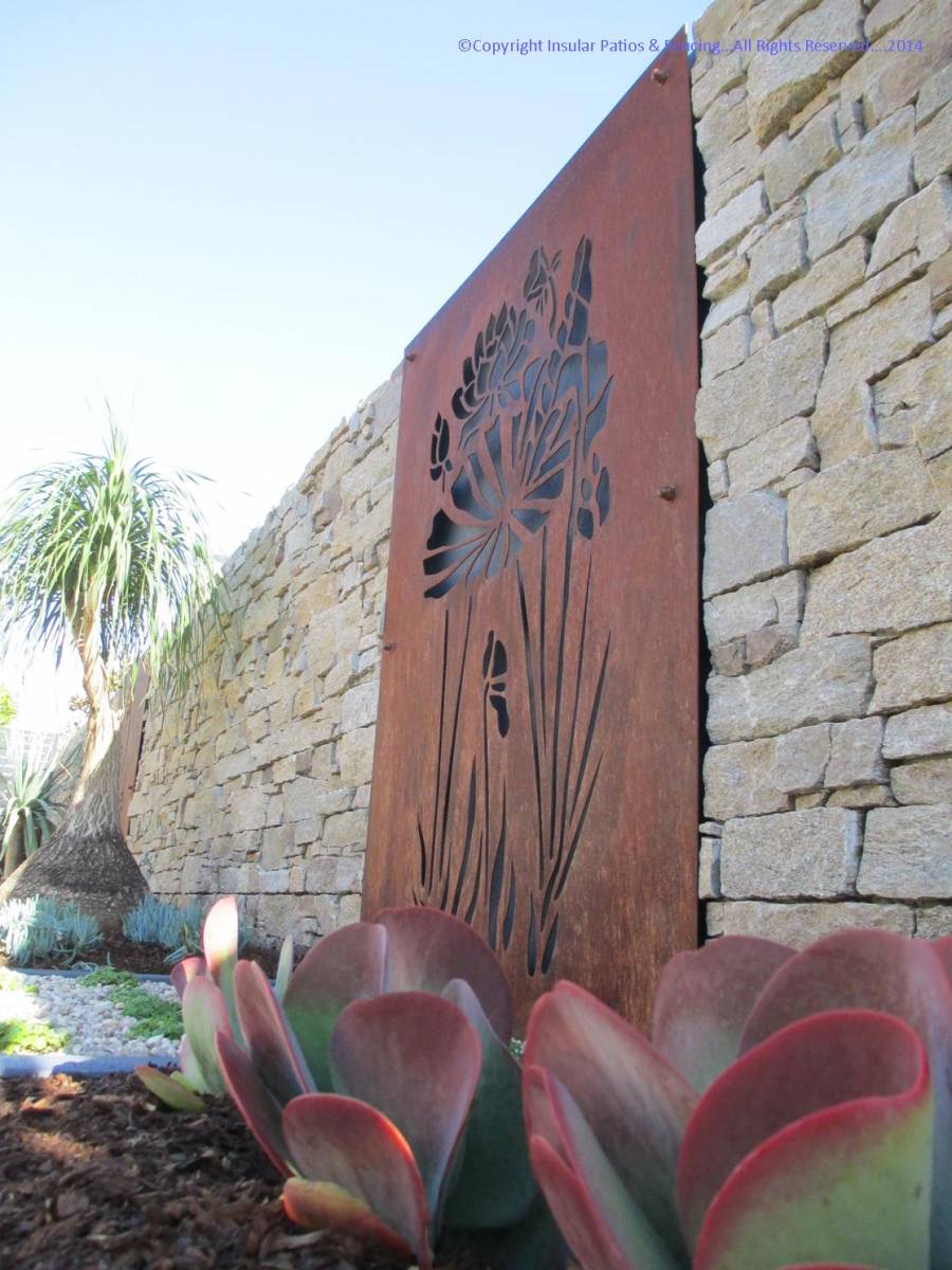 Laser Cut Corten Steel Decorative Panels - Gold Coast - Insular Patios