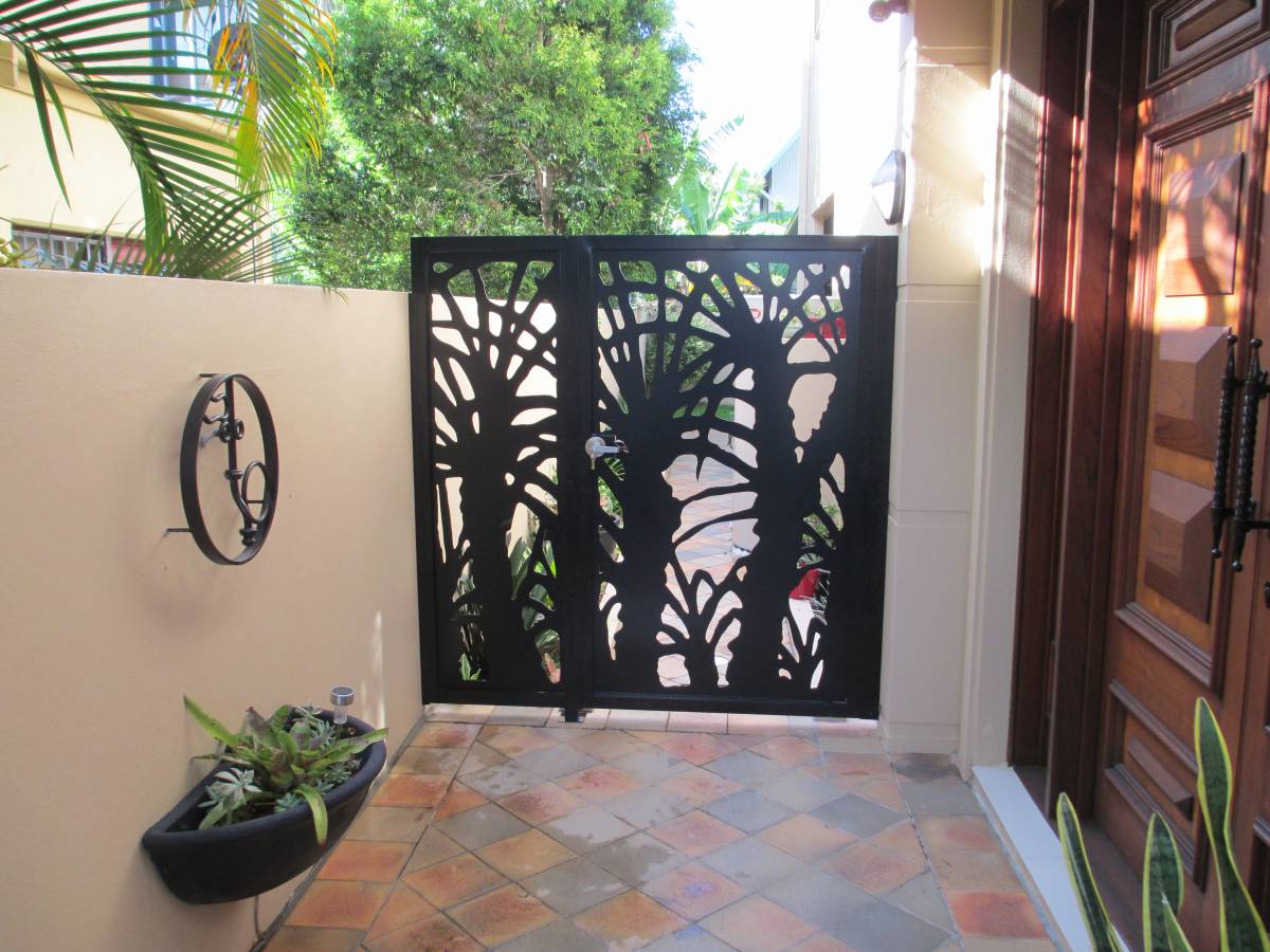 Laser Cut Side Pedestrian Gate Gold Coast Insular Patios & Fencing