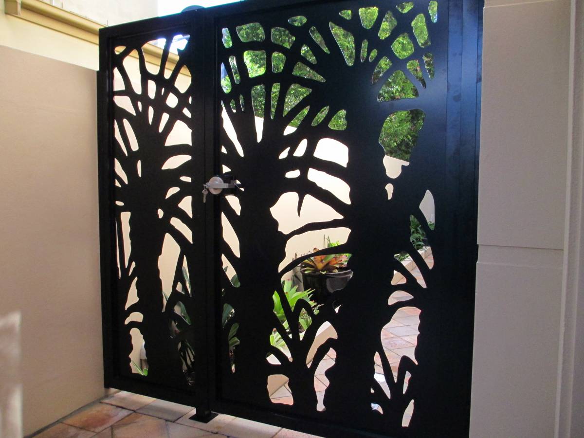 Laser Cut Side Pedestrian Gate Gold Coast Insular Patios & Fencing