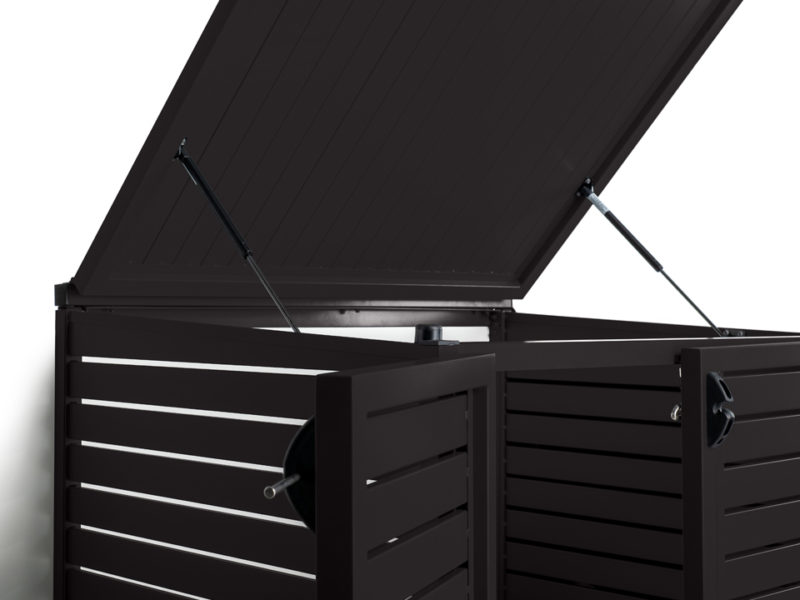 Pool Equipment Cover in Aluminium Finish Insular Frameless Glass