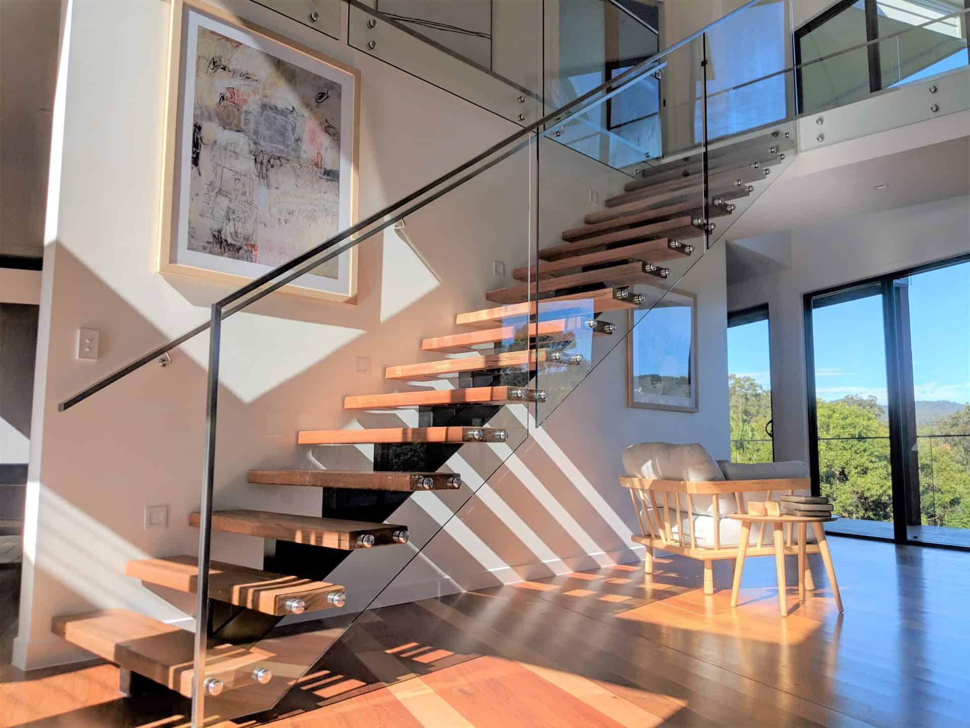 Glass Stair Balustrade Gold Coast Installed By Insular Frameless Glass